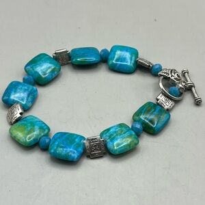Turquoise and Silver Women's Bracelet